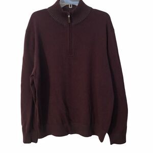 JOSEPH ABBOUD Sweater, maroon, quarter zip